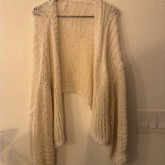 Free People Sweaters - Free People Cozy Cream Knit Cardigan
